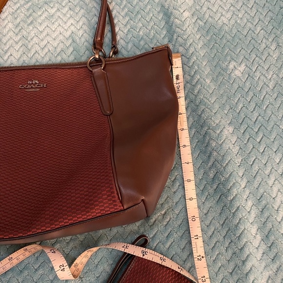 Coach Rich Oxblood Burgundy Tote and Accessory Set - Picture 6 of 9